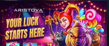 Aristova Gaming promo banner: your luck starts here